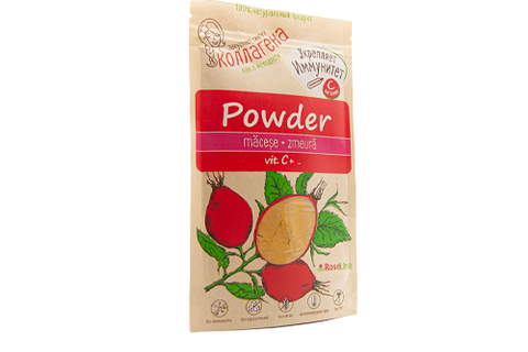 Rosehip with raspberry powder
